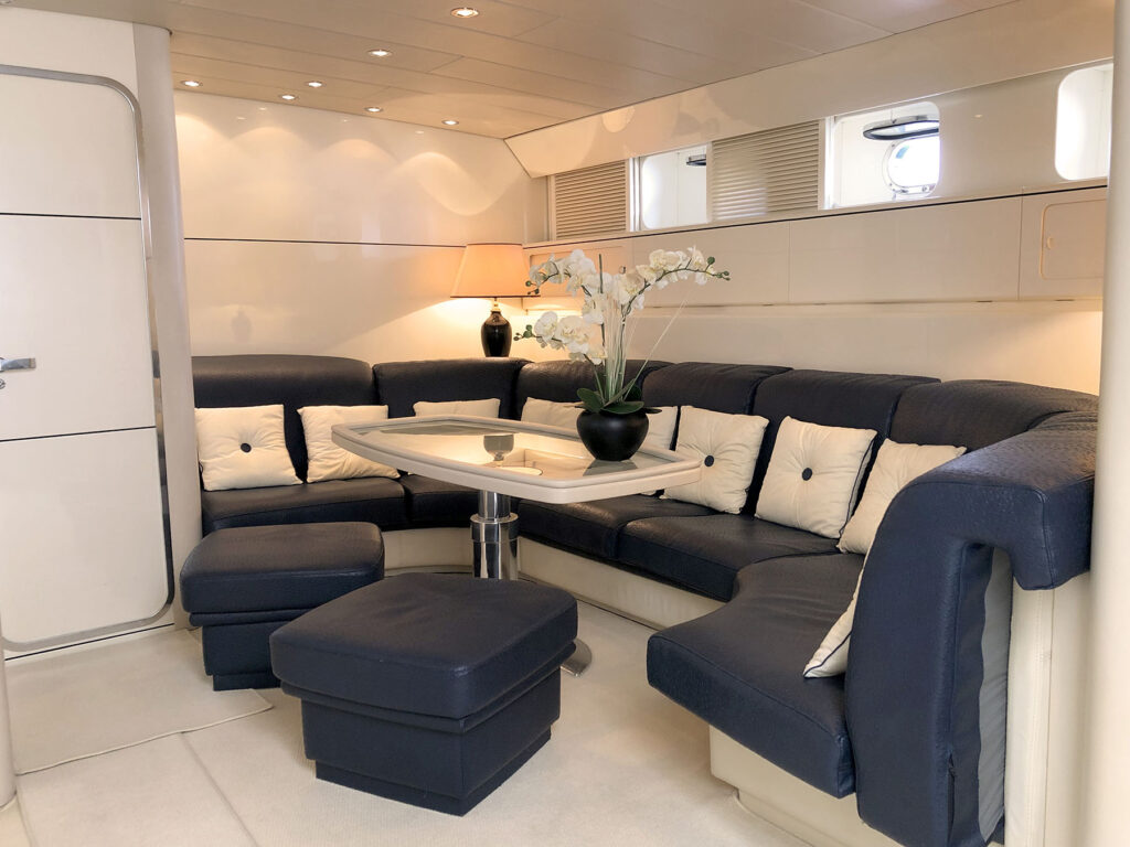 Home Sweet Boat - Salon intérieur sur bateau - Deep Blue - Arno Léopard Sport 23m